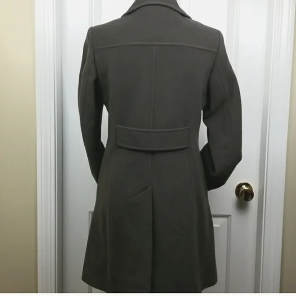 Tahari Dark Gray Trench Coat - Picture 3 of 16